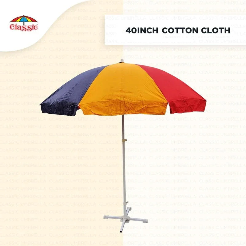 Cotton Fabric Multi Color Garden Outdoor Umbrella - Classic Umbrella