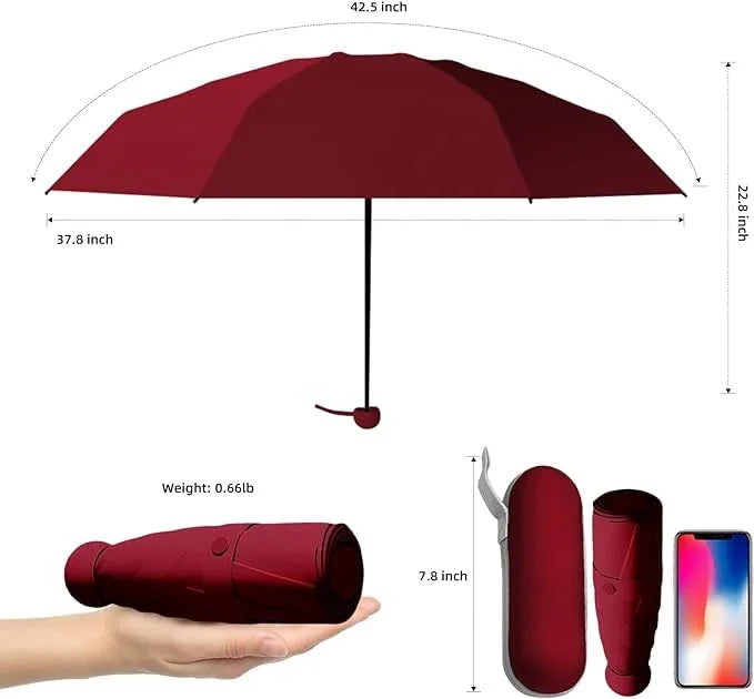 5 Fold Mini Pocket Umbrella - Classic Umbrella