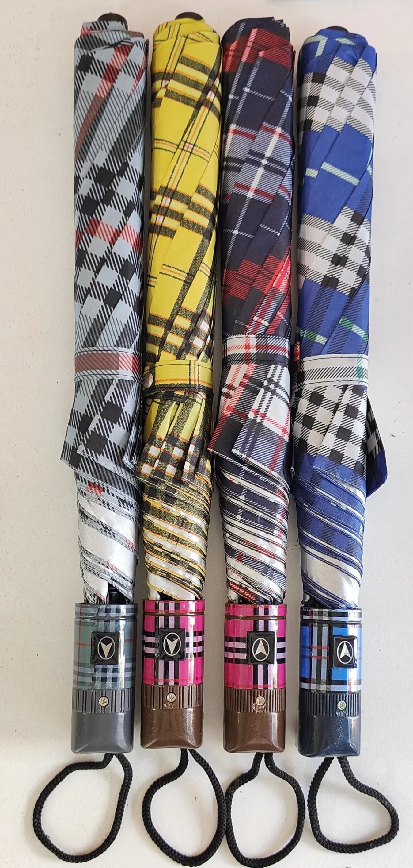 24 INCH 2FOLD CHECKED UMBRELLA - Classic Umbrella