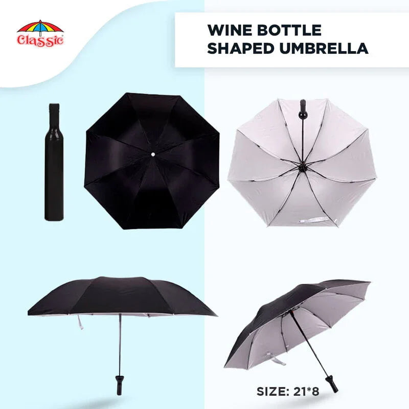 Wine Shaped Bottle Umbrella - Classic Umbrella