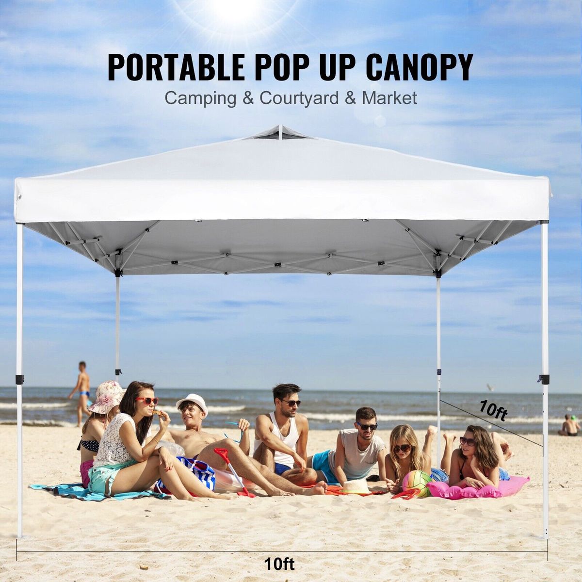 Gazebo Tent On Rental - 10x10 Feet Multipurpose Outdoor Canopy for Events, Parties & Camping