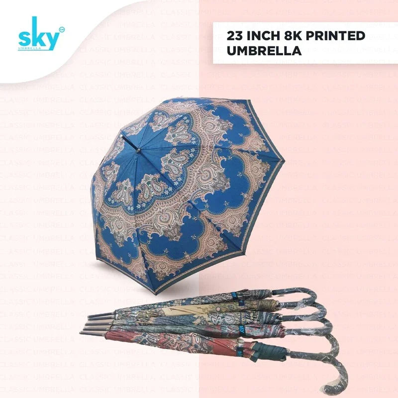 23inch Premium Printed Umbrella - Classic Umbrella