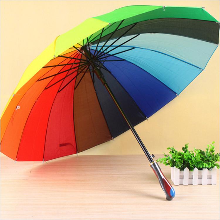 Rainbow Multi Color 16tar Automatic Sky Umbrella