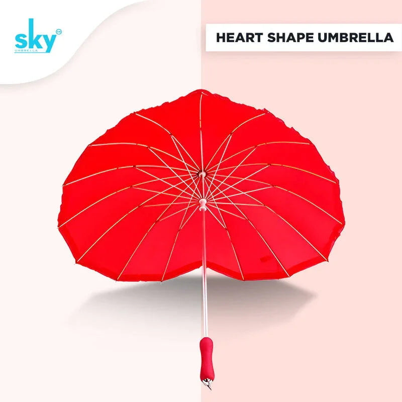 Heart Umbrella | Gift Umbrella (Red) - Classic Umbrella