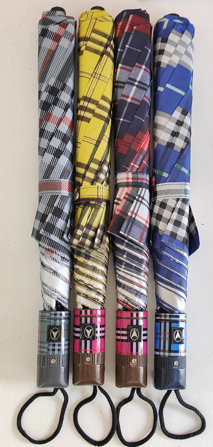 24 INCH 2FOLD CHECKED UMBRELLA
