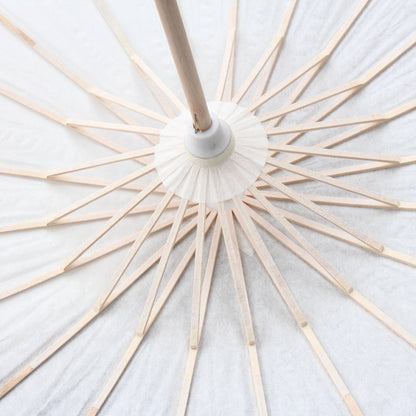 Plain white Japanese Umbrellas Oriental Style Parasol