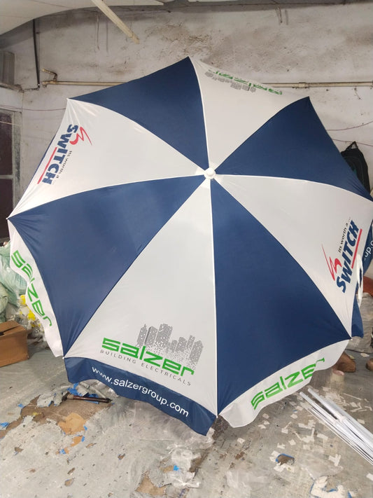 Promotional Navy Blue White Garden Umbrella Sky Umbrella