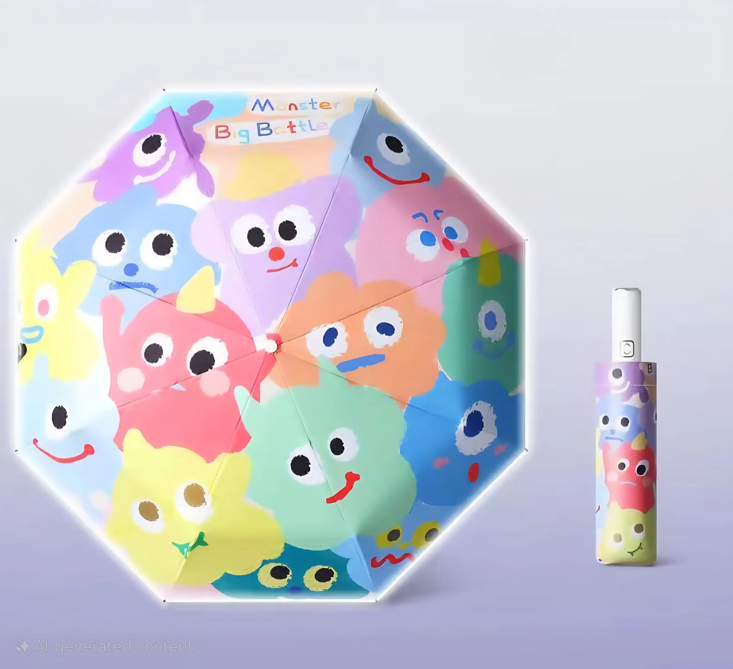 3 Folding Kids Cartoon Automatic Umbrella UV - Classic Umbrella