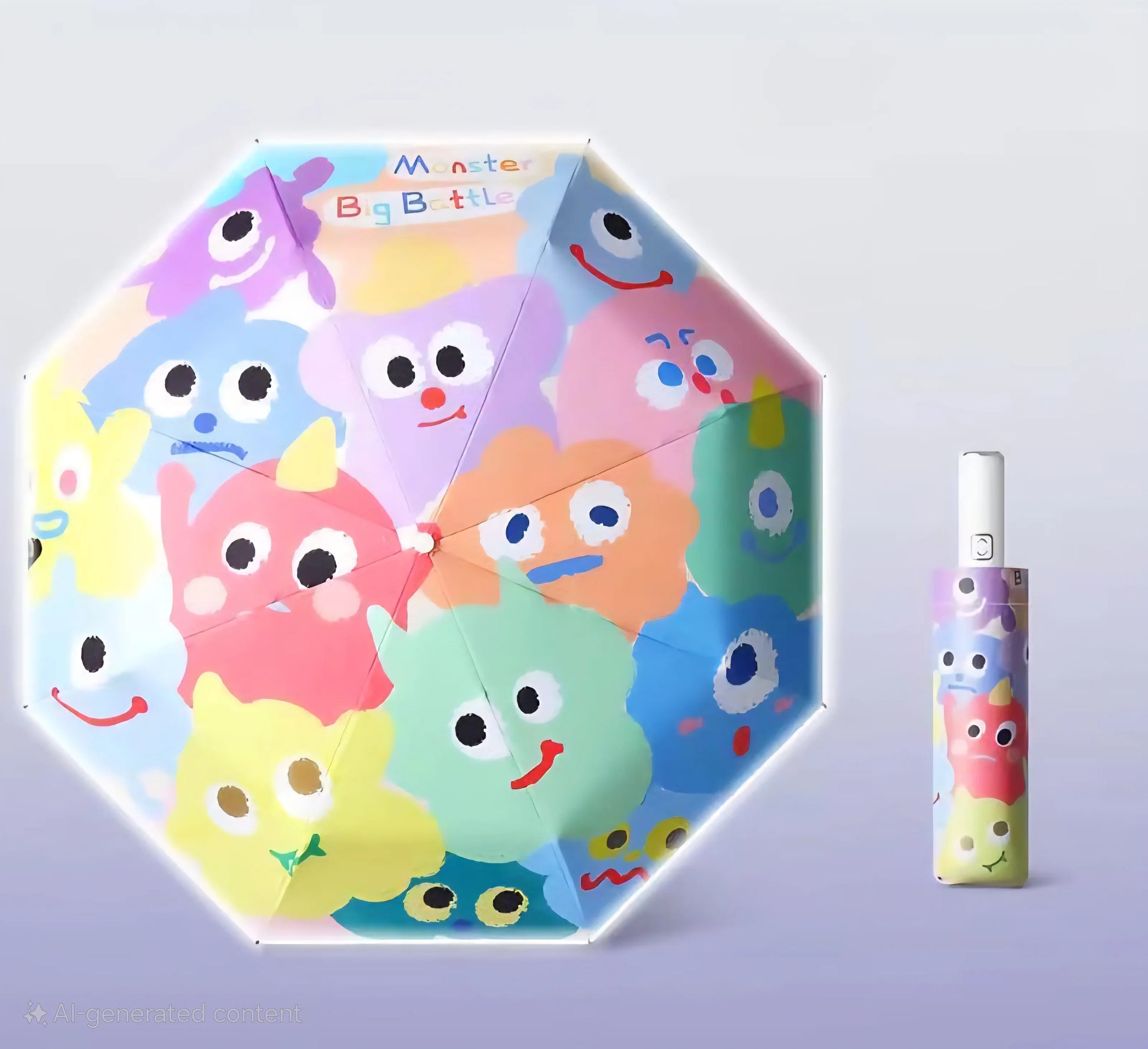 3 Folding Kids Cartoon Automatic Umbrella UV - Classic Umbrella