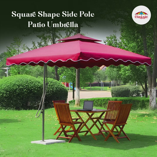 Square shape Side Pole Patio Umbrella